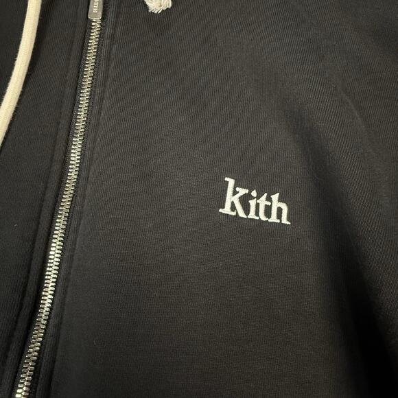 KITH Williams V Zip Up Hoodie Black Size Medium - Picture 2 of 8